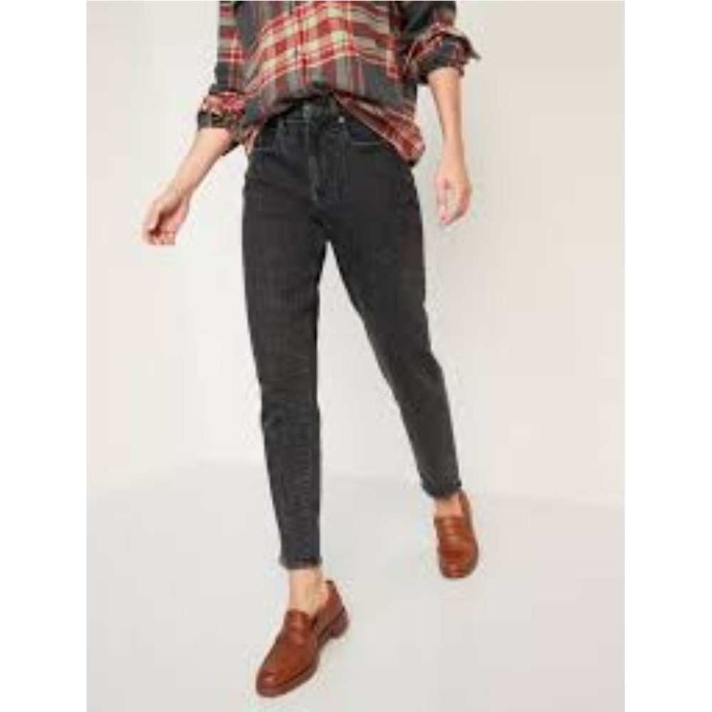 Old Navy High Rise Straight Leg Jeans Black Wash Women NWOT's Size 16